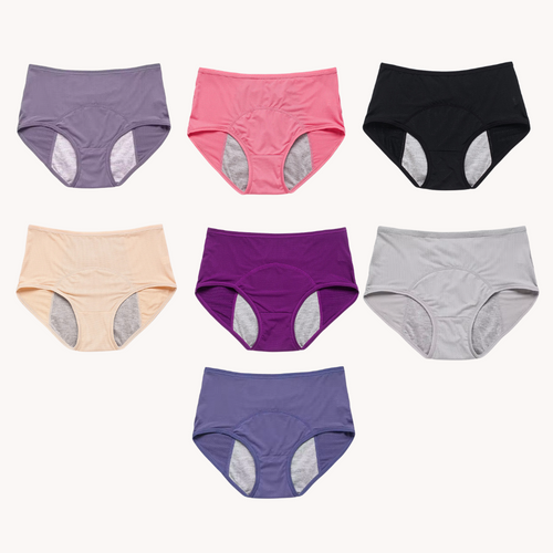 Mutande per incontinenza (confezione da 7) – flusso moderato + Sacchetto per il lavaggio in omaggio 🎁